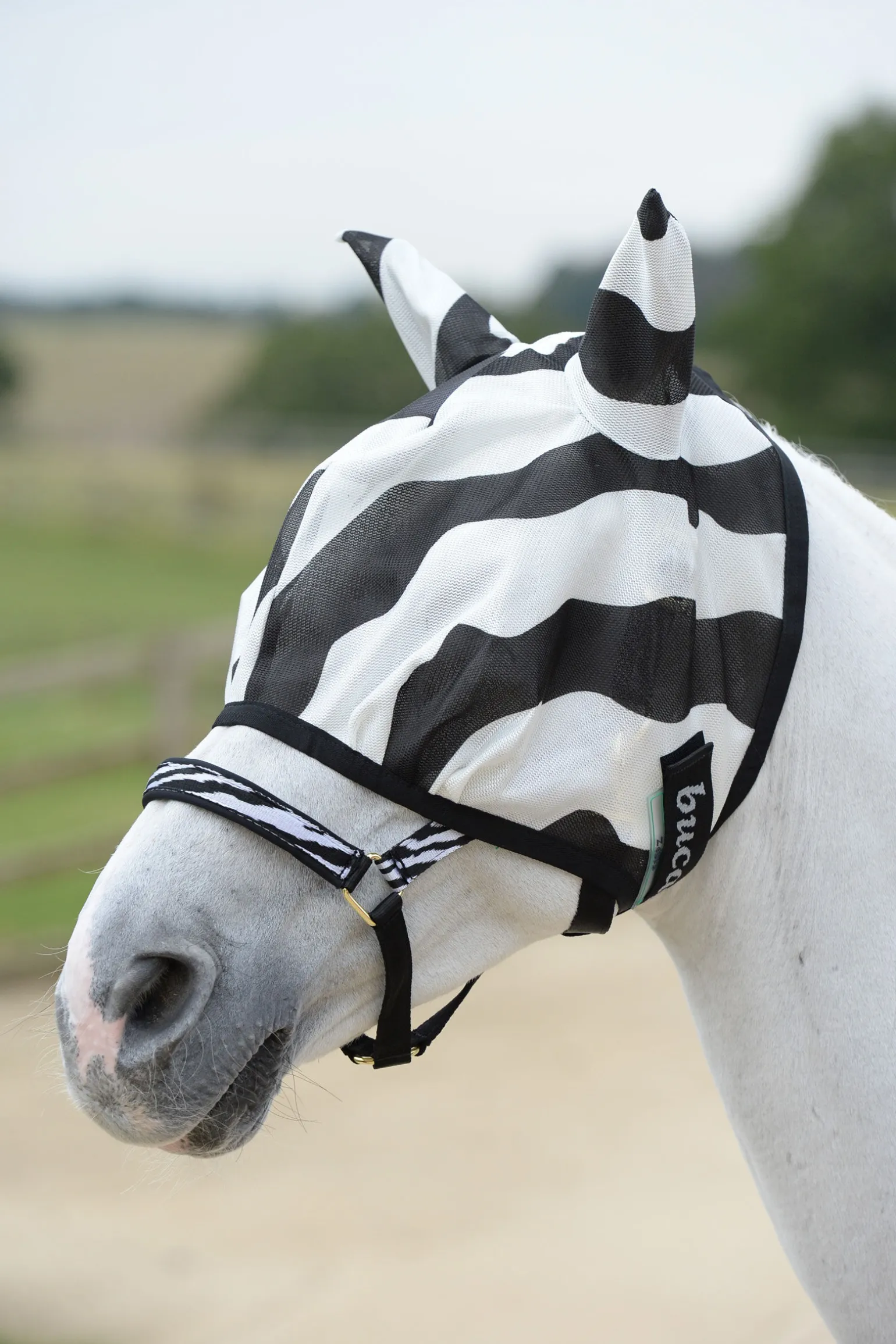 Buzz-Off Zebra Fluemaske
