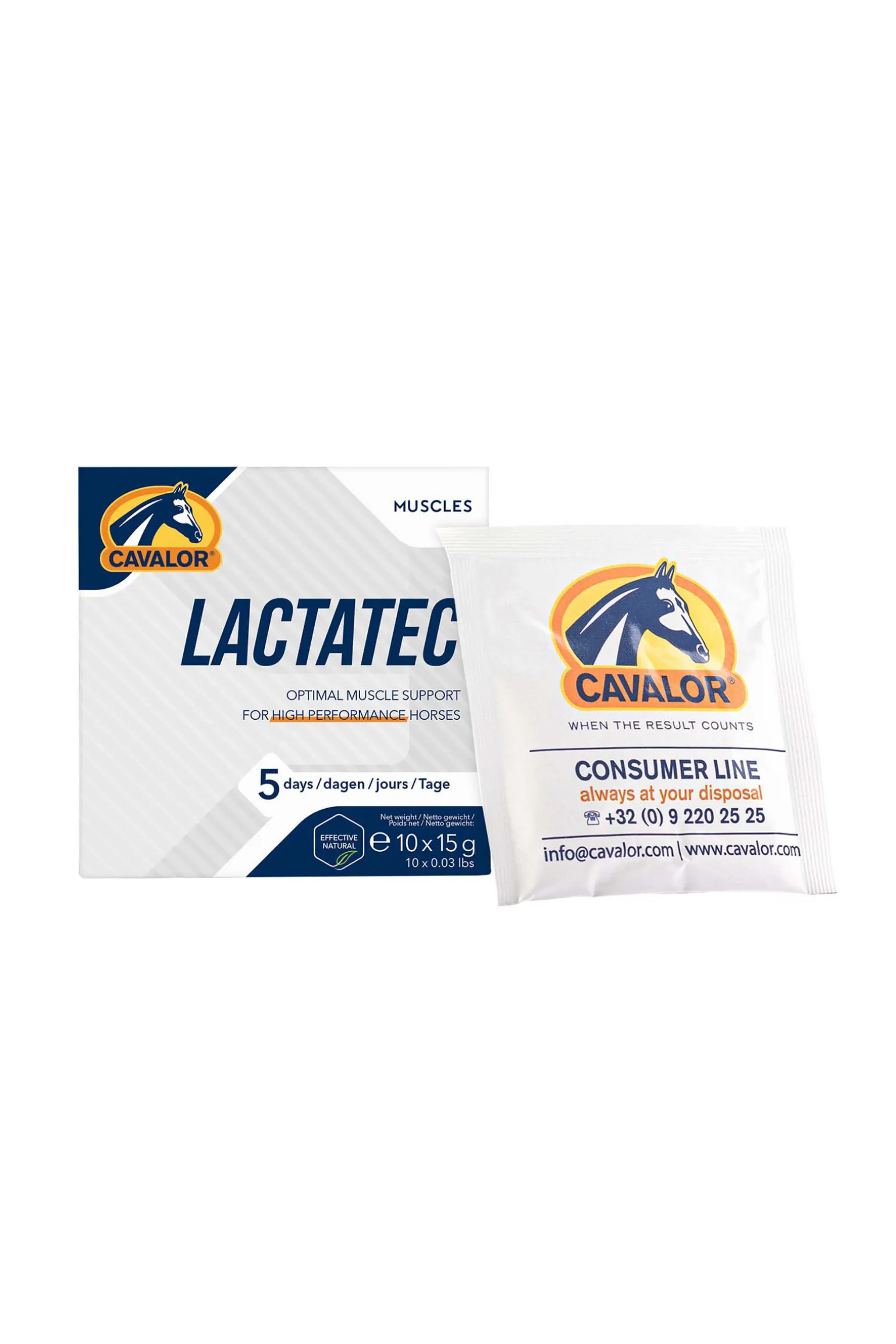 Cavalor Lactatec pulver, muskler, 10x15 gram