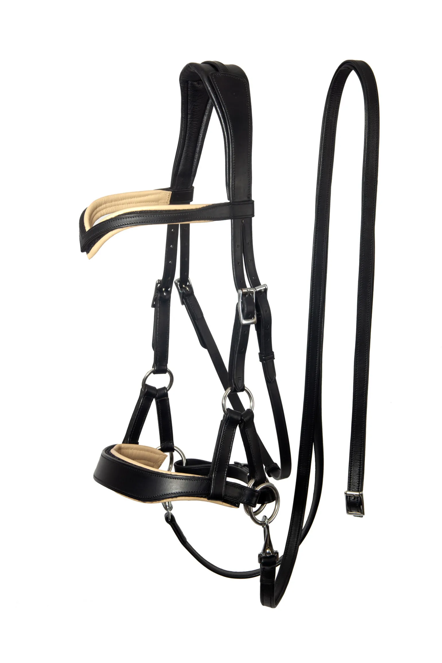 F.R.A. Freedom Riding Articles Aruba bittløst hodelag med tøyler (system 3)