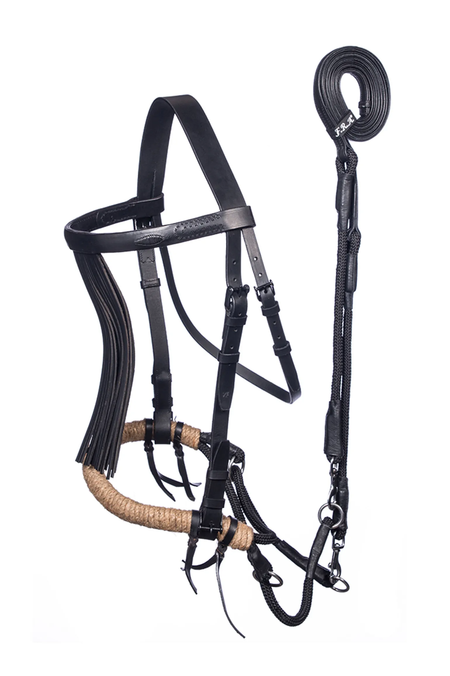 F.R.A. Freedom Riding Articles Tinver bittløst hodelag med tøyler (system 4), Shire