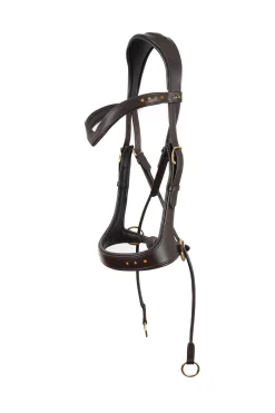 F.R.A. Freedom Riding Articles Glory bittløst hodelag med tøyler (system 5), brun