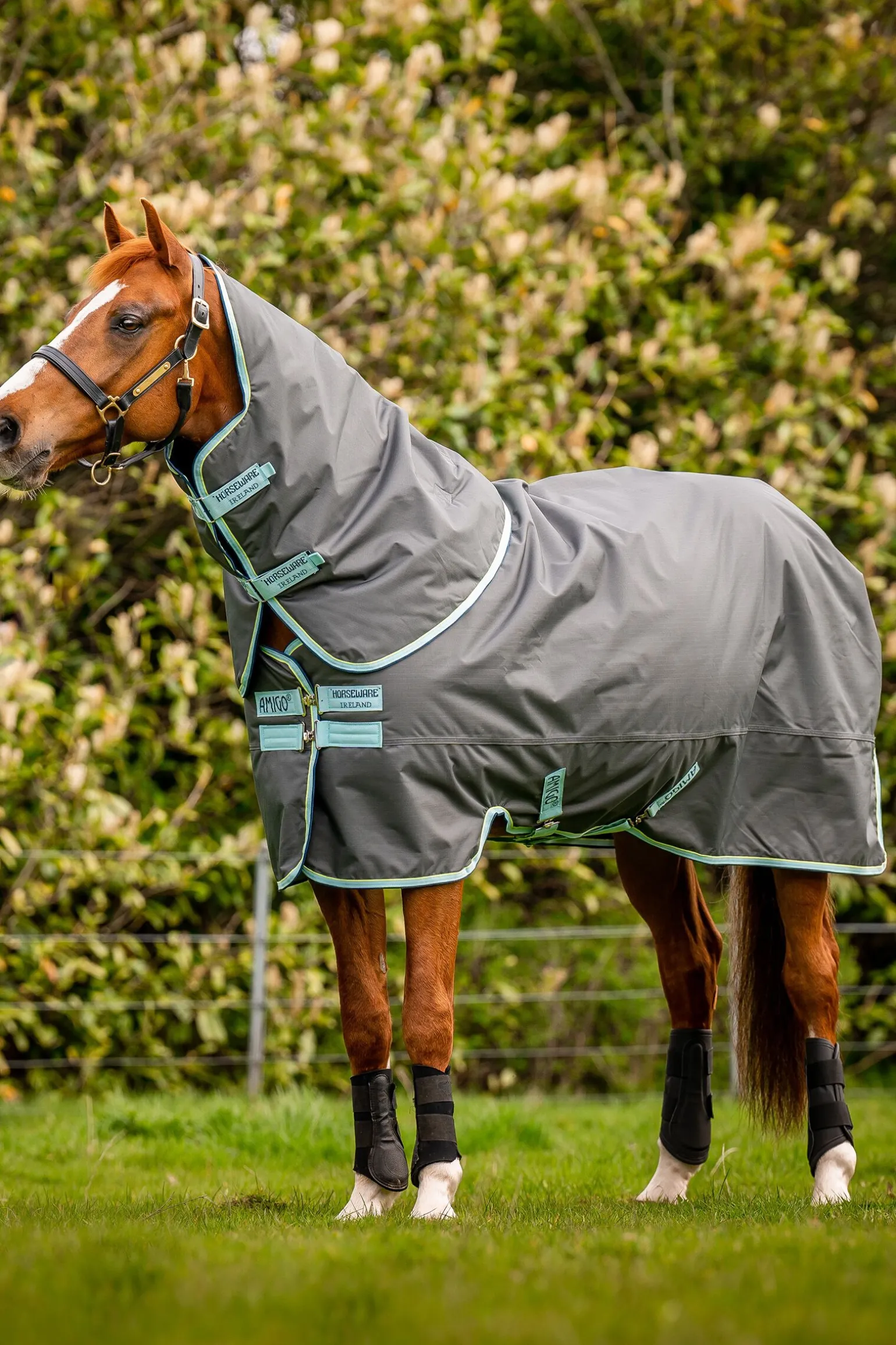 Horseware Amigo Hero Ripstop Plus utedekken med avtakbar hals, 200g