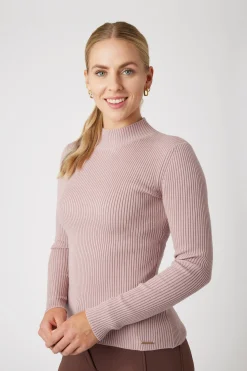 Horze Ava ribbestrikket pullover til dame