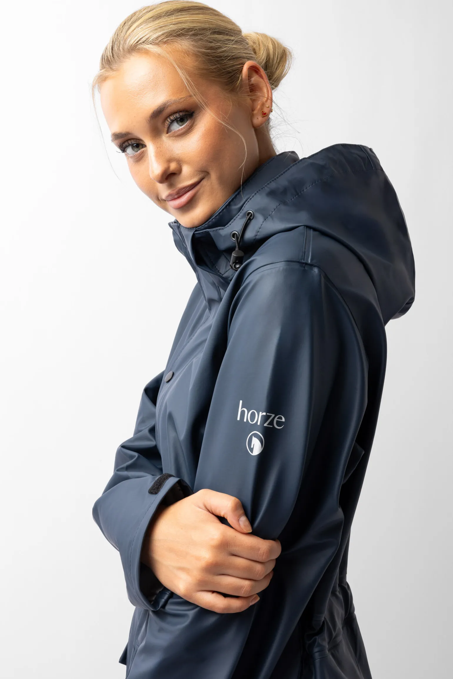 Horze Hazel lang regnjakke med splitt, dame