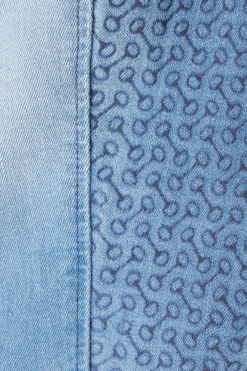 Horze Kaia denim-ridebukser, høyt liv og helforsterket med silikon, dame