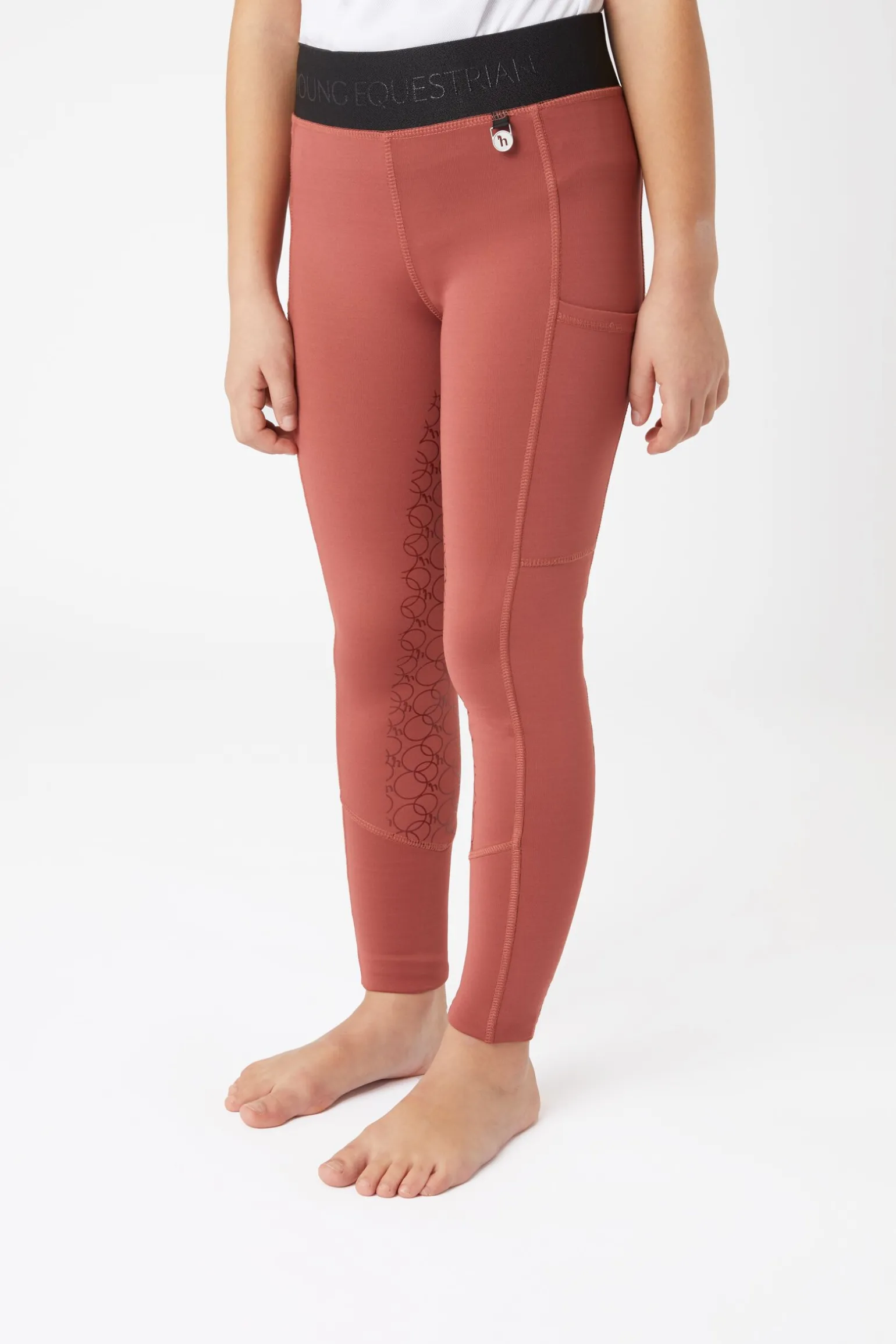 Horze Leighton Teens helforsterkede ridetights med silikon og varmt fôr