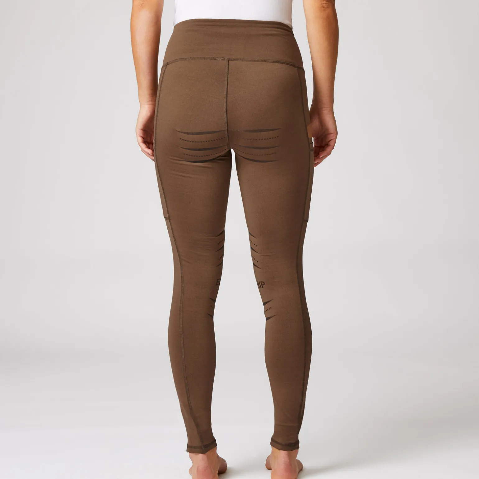 Ridetights, helforsterket silikon, mobillomme, dame