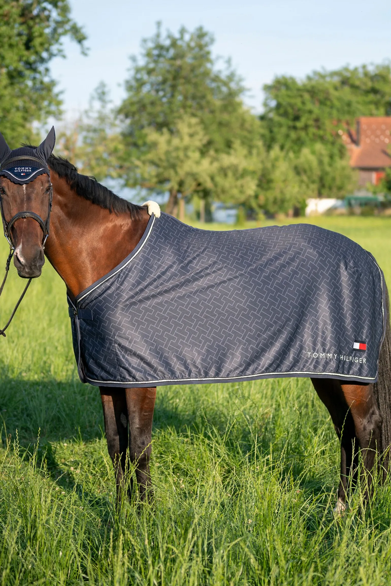 Tommy Hilfiger Equestrian Windsor Lett og Tørr Trykt Dekken