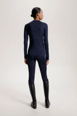 Tommy Hilfiger Equestrian Cologne Reflekterende langarmet 1/4 glidelås treningsgenser